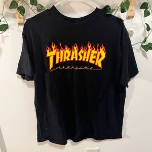 Black Classic Thrasher T-Shirt from Zumiez